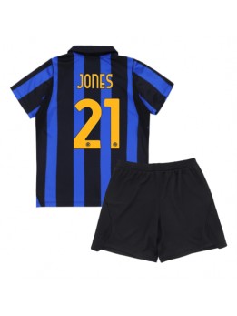 Otroški Nogometna dresi replika Inter Milan Curtis Jones #21 Domači 2026-27 Kratek rokav (+ hlače)